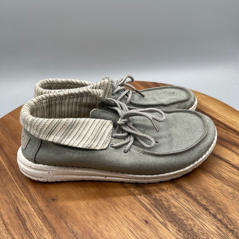 Hey Dude Britt Shoes Womens Size 7 Grey Casual Comfort Walking Slip On